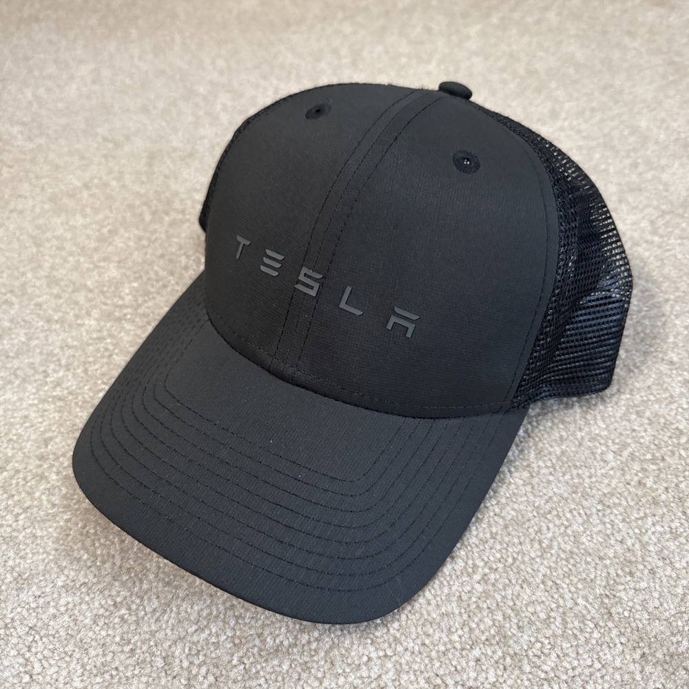 Tesla Snapback Hat Men's One Size Black Find Me In Deep Space Cap